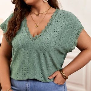 Eyelet Batwing T-shirt